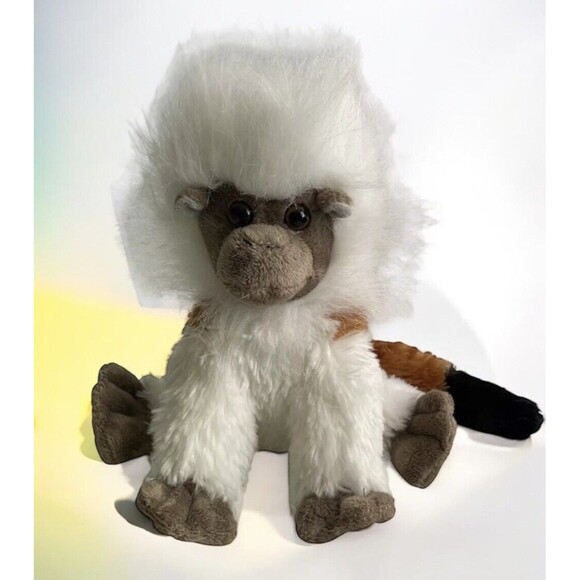 FIESTA Cotton Top Tamarin Monkey Furry Plush Soft Stuffed Animal Toy 8" - Picture 1 of 9